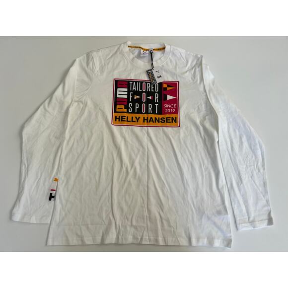 Puma TFS x Helly Hansen Long Sleeve Tee White Men's Top 597148 02 Size L - Picture 1 of 10